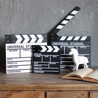Décorations de champ de tournage de cinéma rétro créatives noir et blanc, décorations de clapboard, décor de maison, tableau de réalisateur, accessoires de photographie de mariage