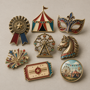 Fabricante de Pins con Logotipo de Empresa, Insignias Personalizadas para Carnaval y Pins Decorativos con Broche de Recuerdo de Aleación de Zinc Fundido a Presión en Bronce Antiguo - Product Image 1