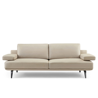 Haut de gamme Guangzhou fabrication cuir de vachette blanc appui-tête canapé d'angle ensemble pour salon canapé ensemble L forme canapé-lit