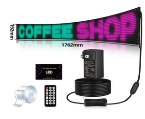 Rp19176 16*192 Tự Dính 1762X192 Mm Linh Hoạt USB 5V <span class=keywords><strong>LED</strong></span> Cửa Hàng Đăng App Điều Khiển Lập Trình <span class=keywords><strong>LED</strong></span> Hiển Thị Cho Xe - Product Image 1