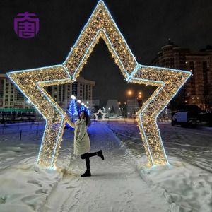 Warm White Christmas Star Arch Elegant LED Walkway for Hotel Resort Wedding and Winter Event - Product Image 3