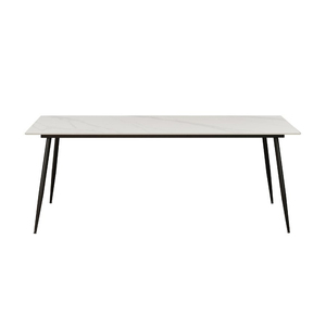 Hiện Đại Sang Trọng Hình Chữ Nhật Giả Đá Trắng Granite Top Kim Loại Thép Không Gỉ Nhà Bếp Bàn Ăn Cho Phòng Ăn - Product Image 6