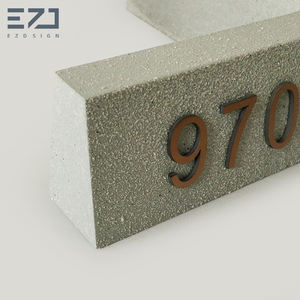 Panneau directionnel extérieur en pierre calcaire pour motel personnalisé <span class=keywords><strong>Apt</strong></span> Building Door Panneau mural d'angle double face pour numéro de chambre d'hôtel - Product Image 3