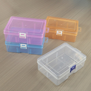 Plastic Storage <b>Box</b> Six Compartment Rectangular Covered Jewelry Toy Parts Desktop Cable Organizer Transparent With Lid - Product Image 3