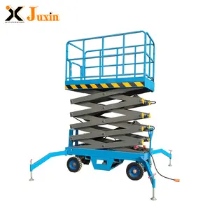 king lift 2000kg 12m Mobile scissor lift hydraulic electric scissor lift platform with solid tire