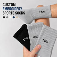 Chaussettes de sport en jacquard à faible MOQ personnalisées, respirantes, avec logo OEM, pour la course, l'entraînement et le fitness