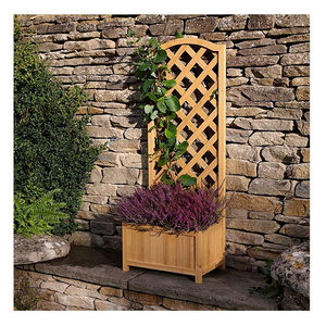 Grands pots de jardin en <span class=keywords><strong>bois</strong></span> pour l'extérieur Jardinière en treillis Kit d'unité unique en treillis Plantes grimpantes Écologique Durable Maison Jardin - Product Image 2