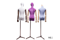 Maniquí de FRP de Medio Cuerpo Estilo Coreano para Exhibición de Ropa Femenina, Modelo HB3, Venta Directa de Fábrica