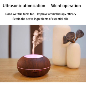 WELLNESS, máquina de aromaterapia de atomización ultrasónica silenciosa de grano de madera personalizada, humidificador de aceites esenciales, difusor de Aroma eléctrico - Product Image 6