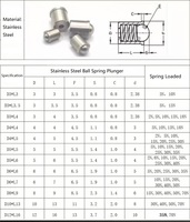 Prix usine 3mm-12mm non fileté en acier inoxydable boule collier plat goupilles de piston à ressort