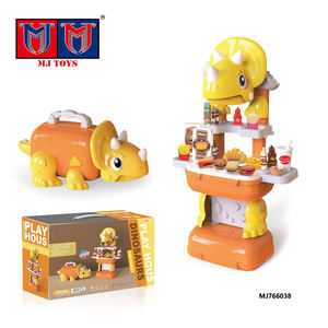 Mesa de almacenamiento de dinosaurios de comida rápida, hamburguesa, cohete, juegos de casa de juegos, simulación preescolar, <span class=keywords><strong>juguete</strong></span> educativo para el hogar, juguetes de comida de cocina - Product Image 4