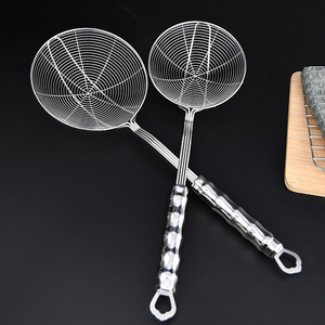Colador de acero inoxidable para olla caliente, cuchara de malla grande, escurridor de aceite de cocina de alta resistencia, colador de fideos, espátula de cocina - Product Image 1