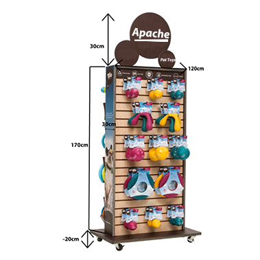 Apache Customizable Modern Wooden Display Racks Painted for Pet Food and Toy Storage for Pet Shop Display — view 3