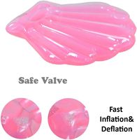 Muschel-Pool-Schwimmtier 2er-Pack, aufblasbares Muschel-Schwimmtier für Kinder, rosa Muschel-Pool- oder Strandspielzeug, 42 Zoll