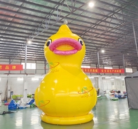Canard gonflable géant jaune publicitaire (bâches PVC) certifié CE/TUV 4-6 pieds x 6-8 pieds pour la publicité en lac et sur terre