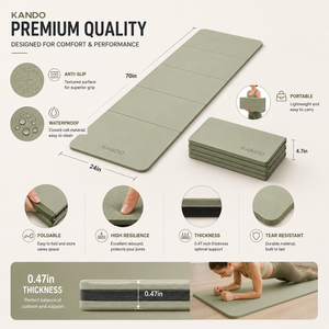 Tapis de <span class=keywords><strong>yoga</strong></span> écologique en TPE épais, portable, pliable, imperméable, antidérapant, tapis de pilates de voyage, logo personnalisé, tapis d'exercice de fitness, OEM - Product Image 3