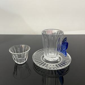 Juego de taza y platillo de <span class=keywords><strong>cristal</strong></span> Espresso árabe-turco bohemio de diseño ecológico de 18 piezas con estampado personalizado para café <span class=keywords><strong>Cava</strong></span> té - Product Image 4