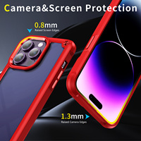 Coque de téléphone portable Anti-chute Matte Skin Feeling pour iPhone 14 Pro Max 15 Plus 13 12 11 Soft TPU 4 Corner Shockproof Phone Shell