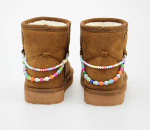 YLR602子供用冬雪ブーツ子供用,ブラウンソフトユニセックス屋内暖かい毛皮 - Product Image 3