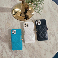Étui de téléphone de luxe en cuir artificiel antichoc et étanche pour 16 Plus sans support - Design simple et tendance