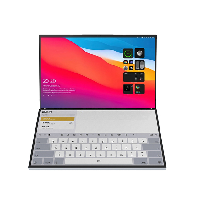 New High-end Notebook PC Tablet 15.6"+7" 16GB CPU I7 Double Touch Screen Laptop Windows 11 PC for Business Office