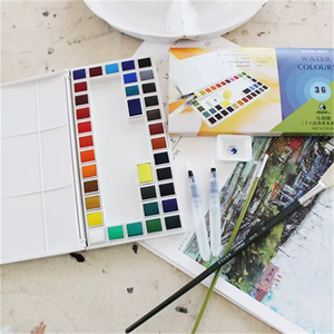 Ensemble de peinture à l'<span class=keywords><strong>aquarelle</strong></span> solide de 36 couleurs Maries, couleurs vives pour les artistes et les enfants, dessin sur toile et papier - Product Image 3