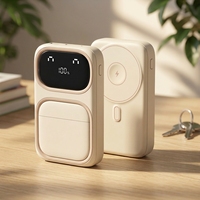 Batterie Li-polymère universelle portable haute capacité TDX TW61 à charge rapide sans fil 15W/20W, magnétique, type-C, avec affichage numérique
