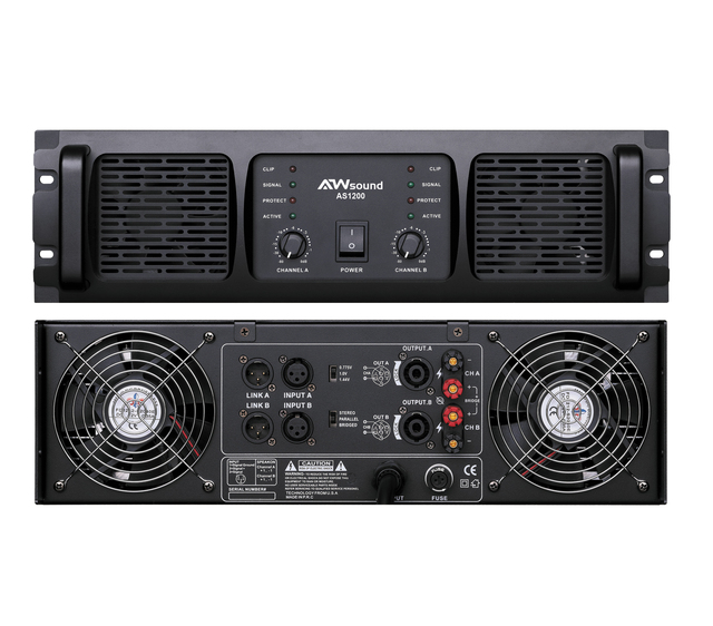Stereo Integrated Power Amplifier AS1800 Circuit Switch Class H 2 Channel 1800W Professional Audio Power Amplifier