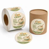 Étiquettes en rouleau personnalisées résistantes aux UV, autocollantes, imperméables, avec logo personnalisé pour les bouteilles de jus alimentaires, les tubes cosmétiques, les pots