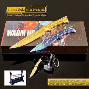 Valorant Game Accessoires 4-delige Volledig Metalen Craft Toy Wapenset - Goddelijke Straf Dolk Traditionele Stijl Cadeaudoos - Product Image 4