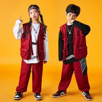 Enfants spectacle Hip Hop vêtements chemise tactique gilet haut décontracté Street Wear Cargo survêtement pantalon pour fille garçons Jazz danse Costume vêtements