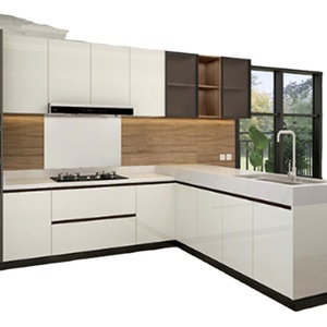 Set di mobili per mobili da cucina in compensato personalizzato in fabbrica moderna in stile europeo in cina - Product Image 1