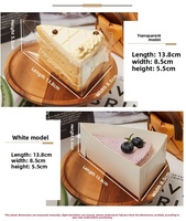Boîtes en carton triangulaires blanches jetables de 6 pouces personnalisées par le fabricant, contenants en plastique transparent pour gâteaux en tranches, pour la restauration et la boulangerie