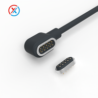 Conector de Carga Magnético de 10 Pines, Cable USB Pogo Pin, Conector Magnético de Alimentación CC Macho-Hembra