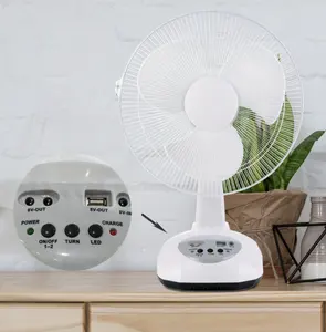 Yüksek QualityLarge kapasiteli pil VentilatorPortable şarj edilebilir güneş fanı Panel masa masa enerji tasarrufu Fan toptan fiyat