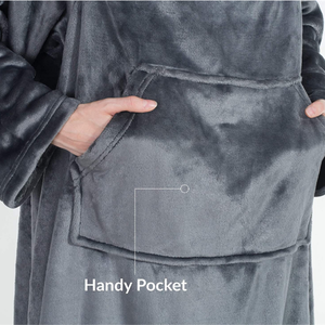 Bedsure Wearable Snuggle With Sleeves and Pocket Flannel Fleece <strong>Snuggy</strong> <strong>Blanket</strong> Robe Warm Plush Wearable <strong>Blanket</strong> Throw - Product Image 3