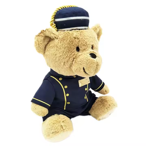 Custom <span class=keywords><strong>Plush</strong></span> <span class=keywords><strong>Teddy</strong></span> <span class=keywords><strong>Bear</strong></span> Fabricante Stuffed Animal Toy com Uniforme Hotel Presente personalizado boneca de pelúcia para promoção Mascote - Product Image 5