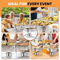 Support chauffant en fil métallique Support de chauffe-buffet pliable Demi-support de chauffe-plats
