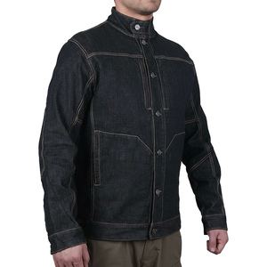 Custom Men Workwear Multi-Patch Pockets <strong>Chore</strong> <strong>Jacket</strong> Denim <strong>Jacket</strong> <strong>Black</strong> Men - Product Image 1