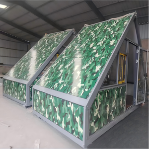 Casa Container Prefabbricata Modulare con Tetto Triangolare, Kit Struttura in Acciaio Zincato 20ft, Abitazione Triangolare - Product Image 4