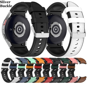 Fibbia in pelle + cinturino in Silicone per <span class=keywords><strong>Samsung</strong></span> galaxy <span class=keywords><strong>Watch</strong></span> 6/ <span class=keywords><strong>5</strong></span>/<span class=keywords><strong>watch</strong></span> <span class=keywords><strong>5</strong></span> <span class=keywords><strong>Pro</strong></span> /watch4 classico - Product Image 3