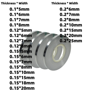 Tira de Acero Niquelado SPCC de 1 kg, Espesor de 0.1/0.12/0.15/0.2 mm, 5/6/7/8/10/15/20 mm, Pestañas de Conexión para Baterías, Tamaño Personalizado - Product Image 2