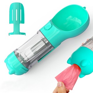Keluaran baru 4 in 1 perlengkapan botol air anjing dengan Sekop kotoran dan tas kotoran anjing multifungsi mangkuk tempat makan minum portabel - Product Image 6