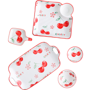 Juego <span class=keywords><strong>de</strong></span> vajilla creativa <span class=keywords><strong>de</strong></span> cocina, Platos y platos <span class=keywords><strong>de</strong></span> diseño con patrón <span class=keywords><strong>de</strong></span> fruta, se puede calentar, juego <span class=keywords><strong>de</strong></span> <span class=keywords><strong>cena</strong></span> <span class=keywords><strong>de</strong></span> porcelana, <span class=keywords><strong>nuevo</strong></span> producto, <span class=keywords><strong>2022</strong></span> - Product Image 2