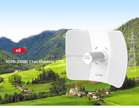 Routeurs CPE extérieurs sans fil Tenda O8 5 GHz 23 dBi 11ac en gros, transmission de données IP WiFi 20 km pour vidéosurveillance CCTV, POE/GSM/GPRS