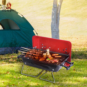 Barbecue portable carré Hongyi Bqr105 avec couvercle pour le camping en plein air, grillades au charbon de bois, rôtissage de viande - Product Image 2