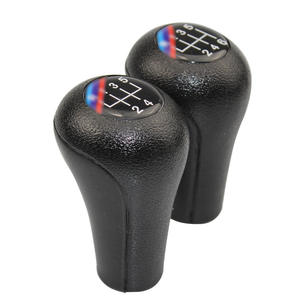Poignée de levier de vitesse en cuir pour voiture BMW, 5 vitesses, avec logo coloré, design ergonomique - Product Image 2
