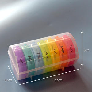 กล่องยาอัจฉริยะแบบพกพา7วัน<span class=keywords><strong>2</strong></span>ครั้งกล่องพลาสติกสีรุ้ง14ช่องกล่องจัดเก็บยา - Product Image 6