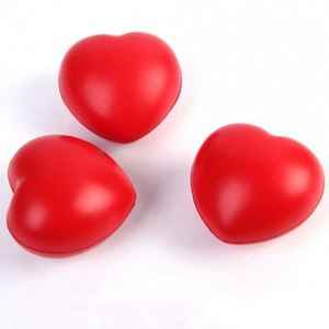 Ballon anti-stress en forme de cœur avec logo imprimé rouge, cadeaux promotionnels - Product Image 4