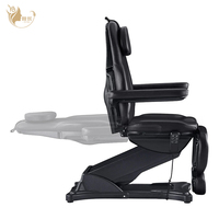 Lit ergonomique électrique noir de massage de beauté de 3 moteurs pour le tatouage et le salon facial